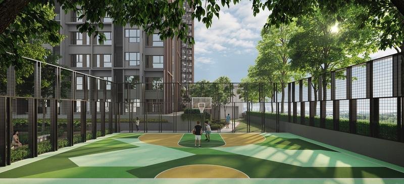 Queenswoodz Bukit Jalil Queen's Court (basketball), artist's impression
